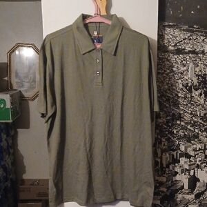 Your Advantage XL Green Men' Polo Collared Shirt 100% Certified Organic Cotton